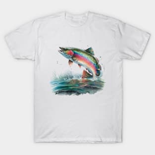 Rainbow Trout Jumping T-Shirt